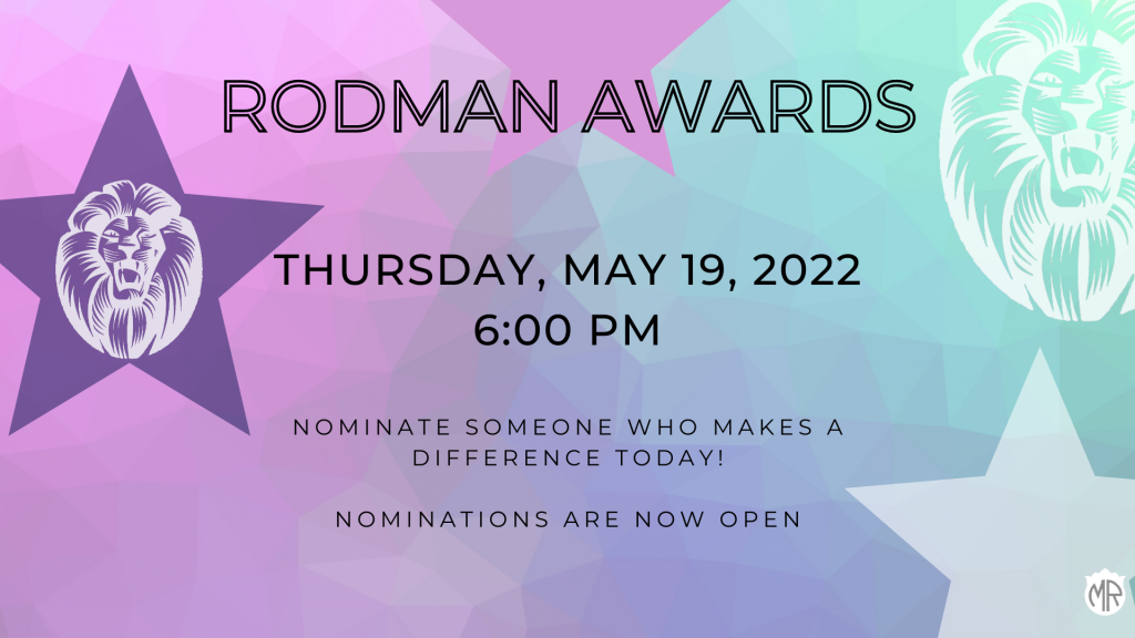Nomination graphic for the Marilyn Rodman Awards