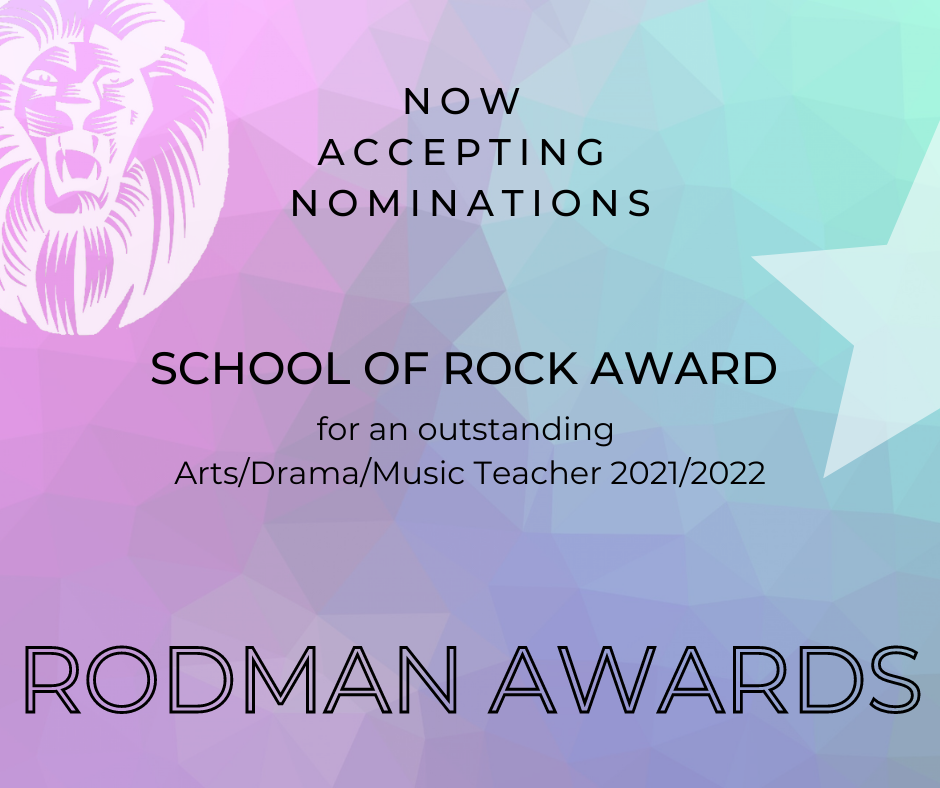 Facebook graphic to encourage nominations for the School of Rock Award